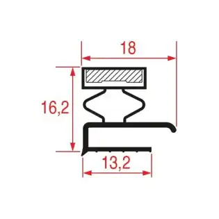 Junta de Borda Média 2004 - 2000 mm | Cinza | Fabricado na Itália