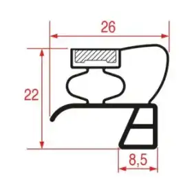 Snap-In Packning 400x300 mm | Magnetisk Grå | Mareno