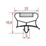 Snap-In Deurrubber 750x690 mm | Magnetisch Grijs | Friulinox-Franke