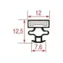 Snap-In Gasket 1024 | 2200 mm Grey | Magnetic | Made in Italy