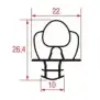 Snap-In Gasket 1026 | 2500 mm White | Non-Magnetic | Made in Italy