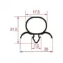 Snap-In Gasket 1032 | 2500 mm Grey | Not Magnetic | Made in Italy