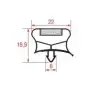 Snap-In Gasket 1512x642 mm Magnetic Grey Zanussi | Refrigerated Cupboard
