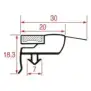 Snap-In Gasket 1700x740 mm Magnetic Grey – Made in Italy