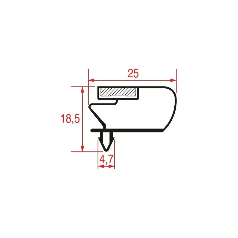 Junta de encaixe 408x310 mm para Inomak