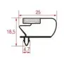 Junta de encaixe 408x310 mm para Inomak