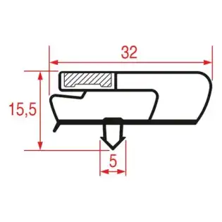 Snap-In Gasket 585x390 mm