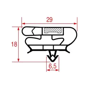 Snap-In Dichtung 590x393 mm ANGELO PO - Magnetgrau