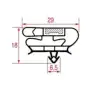 Snap-In afdichting 590x393 mm ANGELO PO - Magnetisch Grijs