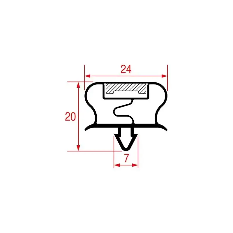 Snap-In Gasket 620x416 mm – Profile 1019 Grey – MERCATUS Compatible