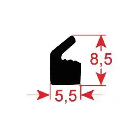 جلد الغطاء 5.5x8.5 مم - يباع بالمتر الخطي