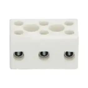 Blocco morsettiera in ceramica a 3 poli - 450V, 300°C - Prodotto in Germania