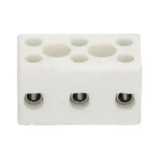 Klemmenblock 3-polig aus Keramik – 450V, 300°C – Hergestellt in Deutschland