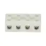 Bloco terminal cerâmico de 4 polos - 250V, 300°C - Fabricado na China