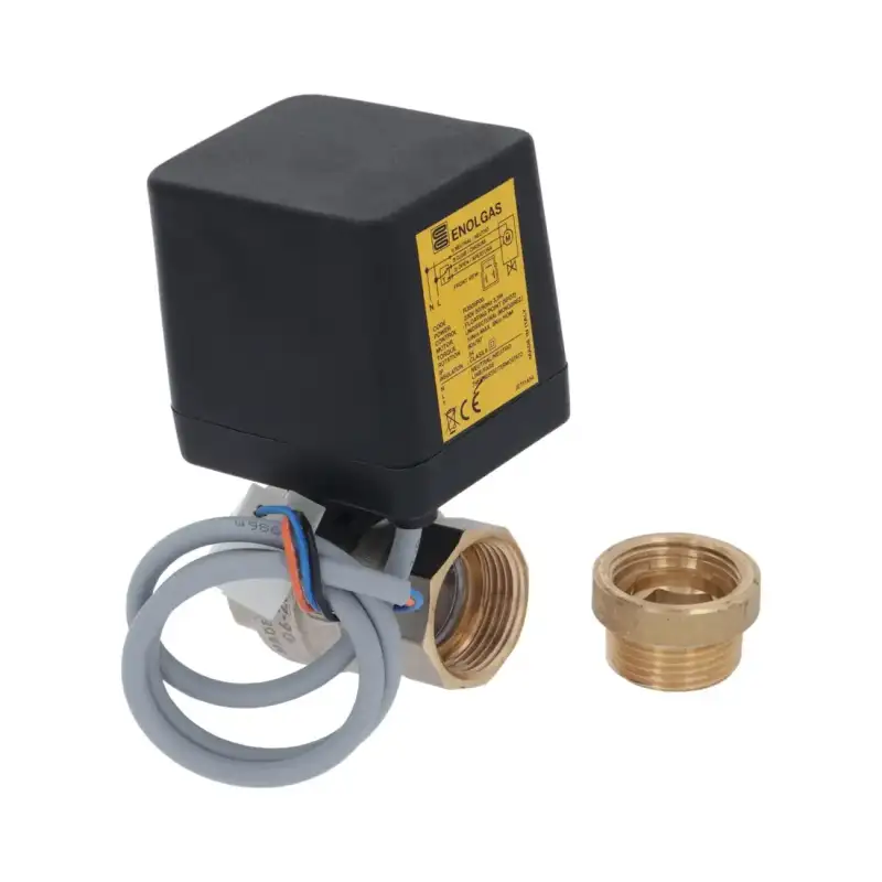 Valvola di scarico caldaia motorizzata Lainox OEM LAR65110571 per forni elettrici e a vapore.