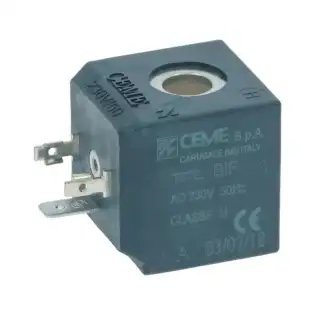 Bobina de válvula solenoide CEME BIF-R 230V para máquinas de granizados 50Hz.