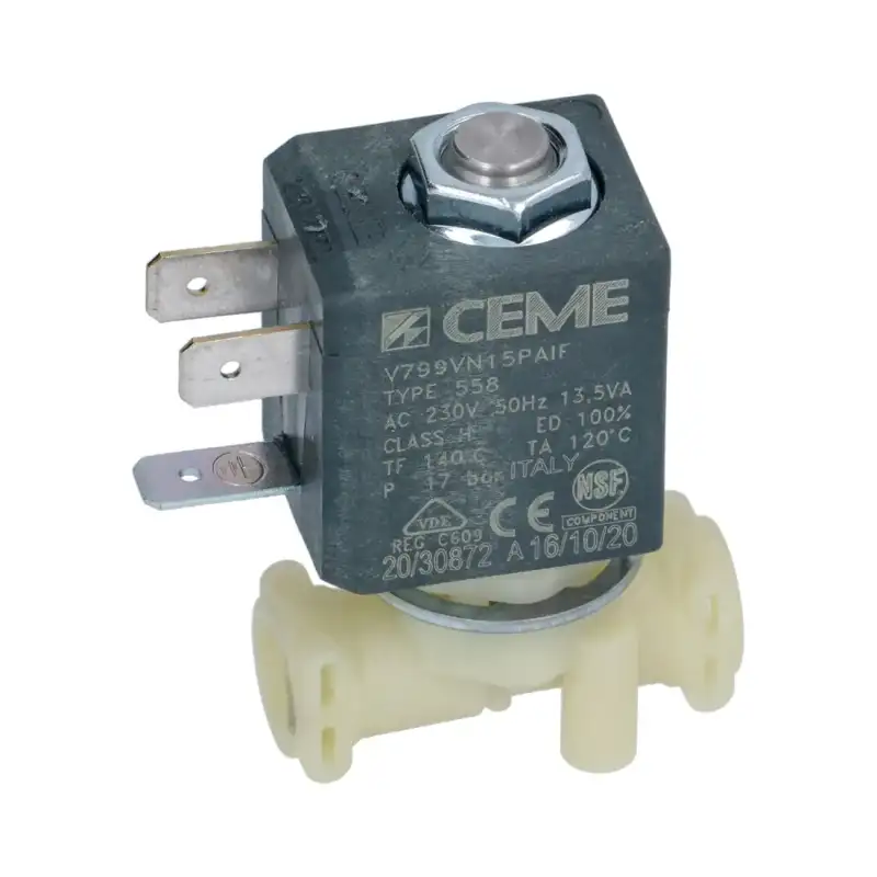 CEME V799VN15PAIF 2-weg magneetventiel - 230V, FKM afdichting, 1,5 mm doorlaat, max 17 bar