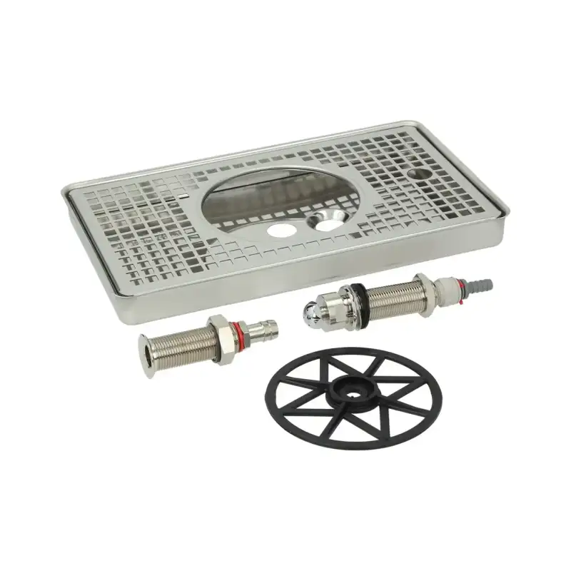 Celli 62367 Bac d'égouttage en acier inoxydable pour pichet 300x180x30mm – À poser sur le comptoir