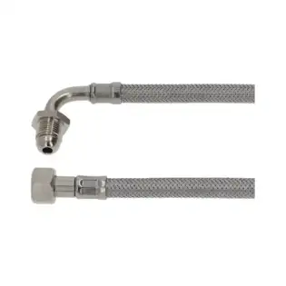 Manguera de entrada de agua Rancilio OEM 69000734, tubo flexible de 1800 mm con codo.