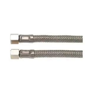 Fleksibel slange Ø 1/8" Konisk Fc × Fc 370 mm - Rustfritt stål - Laget i Italia