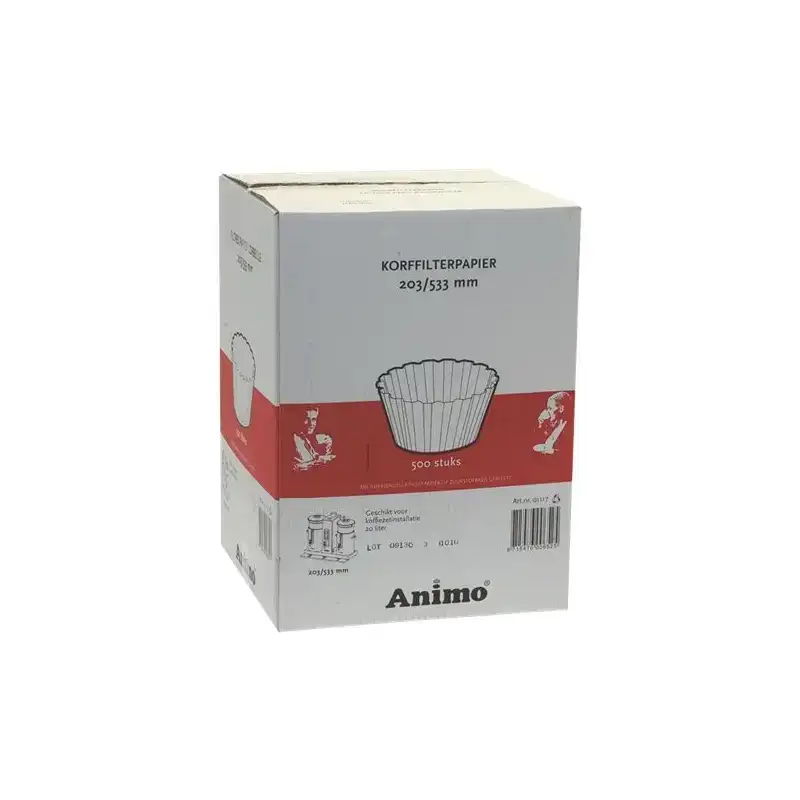 Animo OEM 01117 篮形纸过滤器 Ø203/533 毫米（500片）- 美国制造