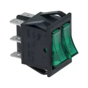 Interruptor doble verde compatible Animo 02569, 16A 250V - Fabricado en China