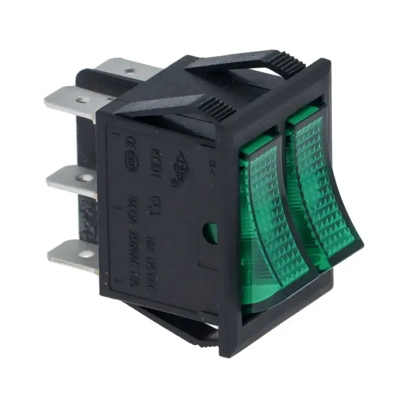 Interrupteur double vert compatible Animo 02569 16A 250V - Fabriqué en Chine