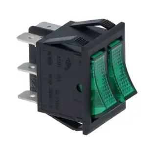 Animo 02569 Compatibele Groene Dubbele Schakelaar 16A 250V - Gemaakt in China