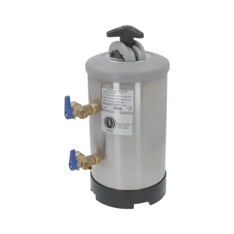 Suavizador de agua manual DVA de 8 L Ø 3/4" fabricado en Italia.