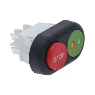 Drukknoppaneel I-Stop Groen-Rood 16A 250V Gemaakt in Italië