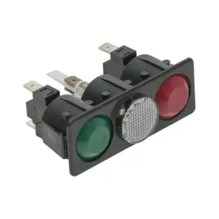 Panel de botones de presión Berkel OEM I3705 verde-rojo 16A 250V.