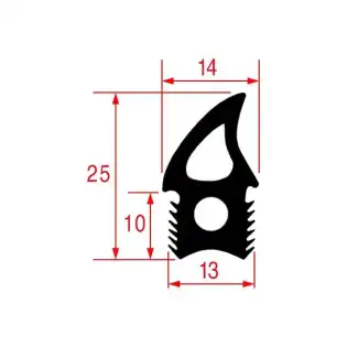 Těsnění dveří trouby Unox KGN1664A o délce 3070 mm.
