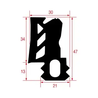 MKN OEM 211171 Profielafdichting voor kastdeur 960697.