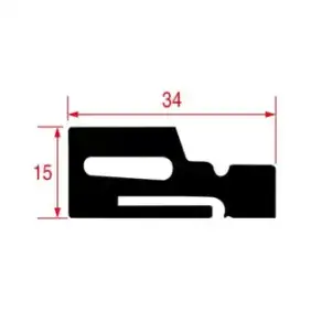 Kit de vedação para carrinho de forno Lainox LA70048030 - Silicone 14x28 mm.