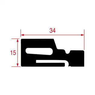 Kit de vedação de carruagem de forno Lainox OEM LA70048040 em silicone de 14x28 mm