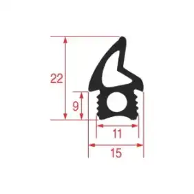 Joint de four avant Tecnoeka 01000940 de 1800 mm