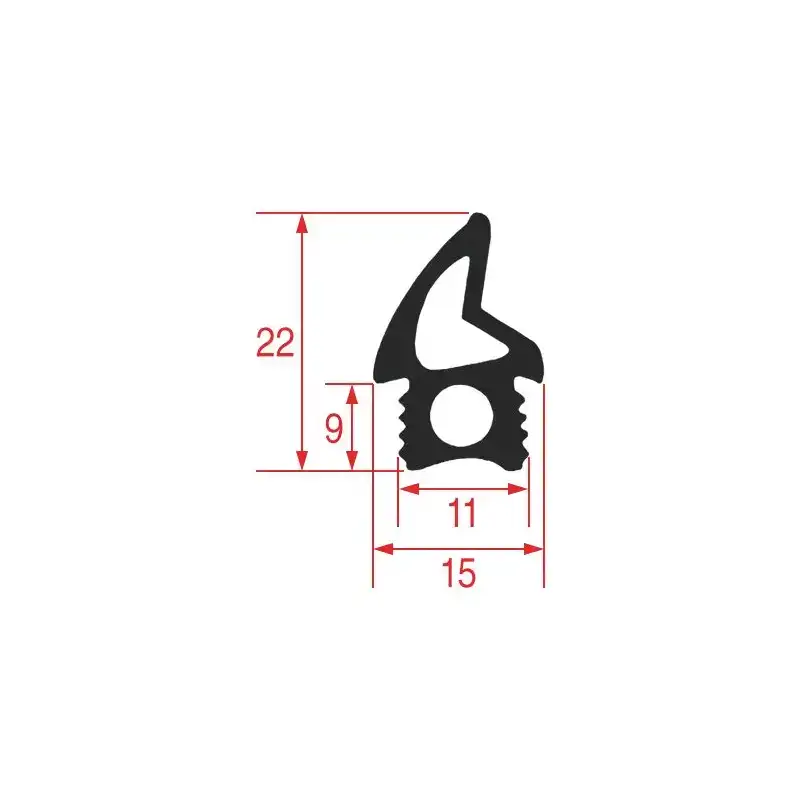 Tecnoeka 01000940 front oven gasket 1800 mm