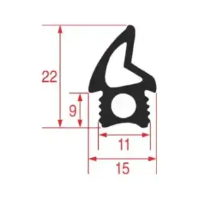 Joint de porte de four Tecnoeka OEM 01000690 de 2500 mm