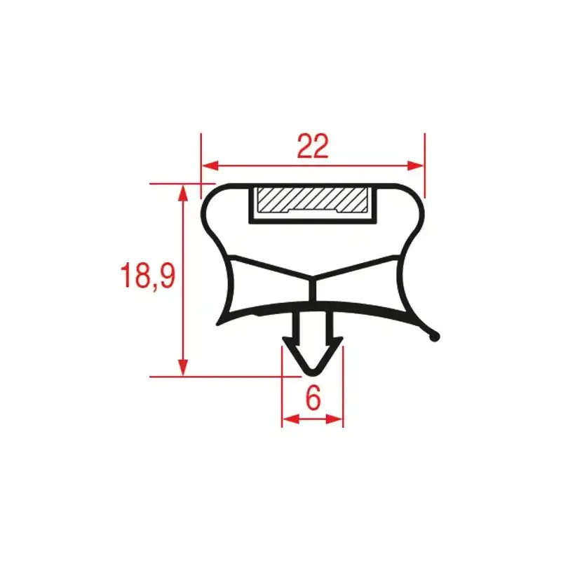 Baron OEM BN14415991560 door gasket 1500x571 mm