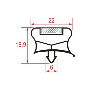 Baron OEM BN14415991560 door gasket 1500x571 mm