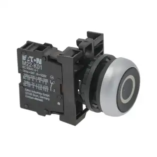 Moeller Eaton indbygnings trykknap sort "O" Ø22 mm