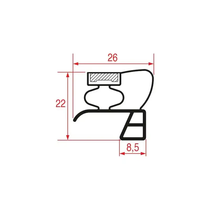 Mareno OEM MA2500912 junta de puerta - Hecho en Italia