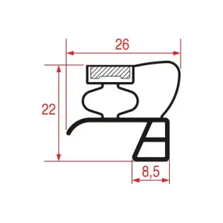 Mareno OEM MA2500912 junta de puerta - Hecho en Italia
