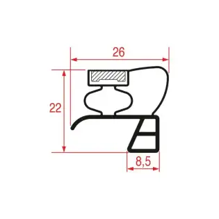 Mareno OEM MA2304414 junta para puerta (Hecho en Italia)