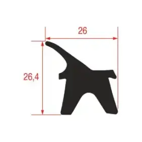 Oven door gasket 04880 3 m for Berto's Angelo Po and more