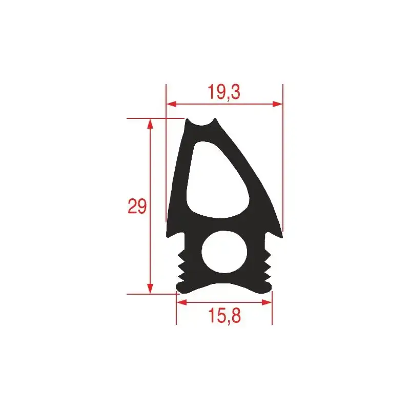 Joint de porte de four d'origine Angelo Po 3077312 1410x690 mm