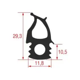 Oven door gasket 500x480 mm compatible with Electrolux 0C1496