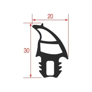 Joint de porte du four Eloma OEM EL20000212 de dimensions 510x484 mm.