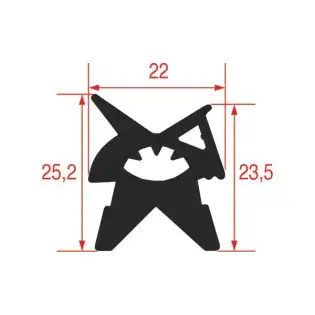 Oven door gasket 700x445 mm compatible with Angelo Po 37Q0972