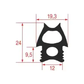 Oven door gasket 855x685 mm compatible with Angelo Po 36E3521